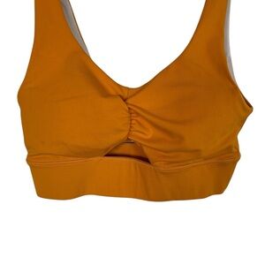 Ethos~Sports Bra~Cut Out Back~Yellow~EUC